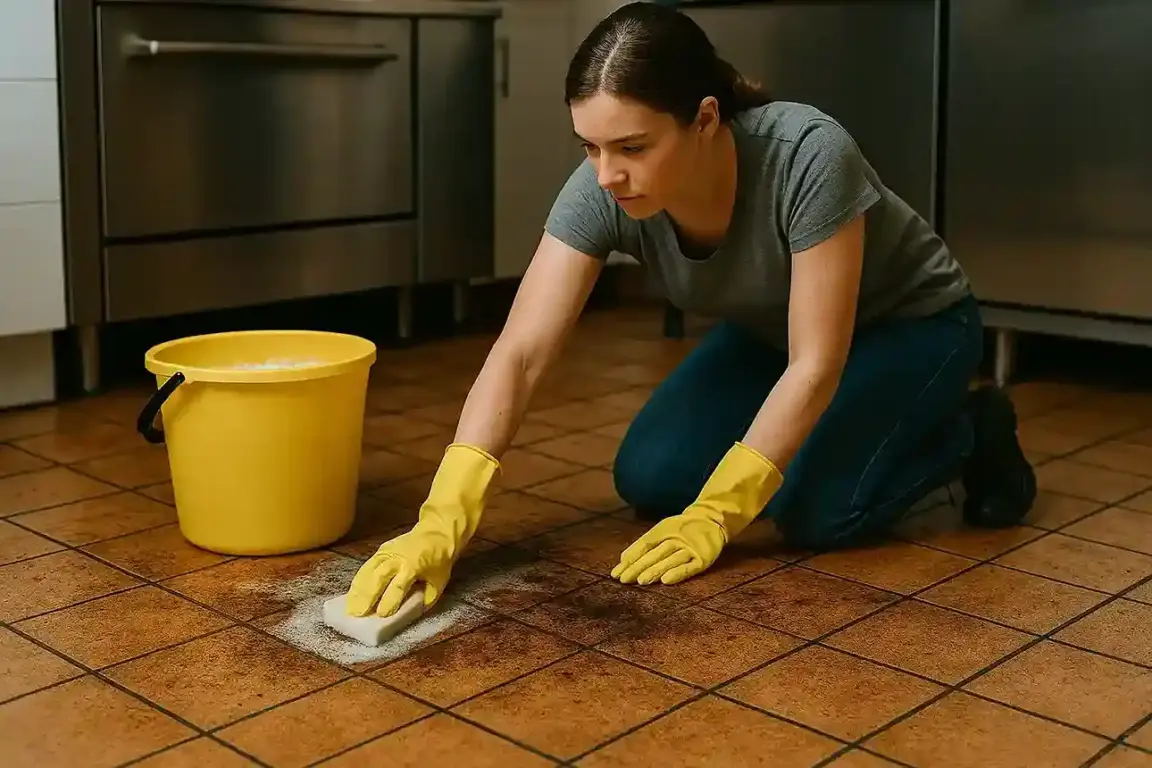 Como limpar o piso engordurado usando soluções caseiras sem esforço