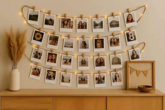 Como montar um mural de fotos criativo para sua casa ou evento