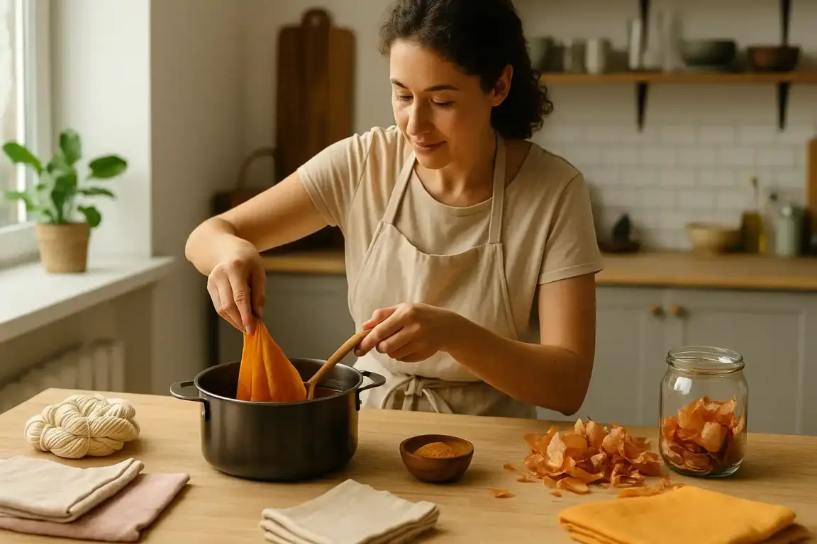 Como tingir tecido de forma natural usando plantas e especiarias