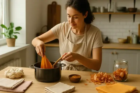 Como tingir tecido de forma natural usando plantas e especiarias