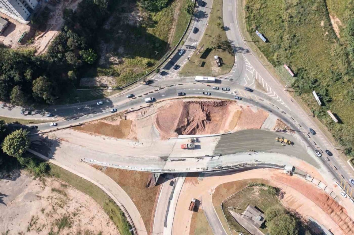 Complexo Viário é a principal obra de mobilidade em andamento na cidade. Foto: Prefeitura de Jundiaí
