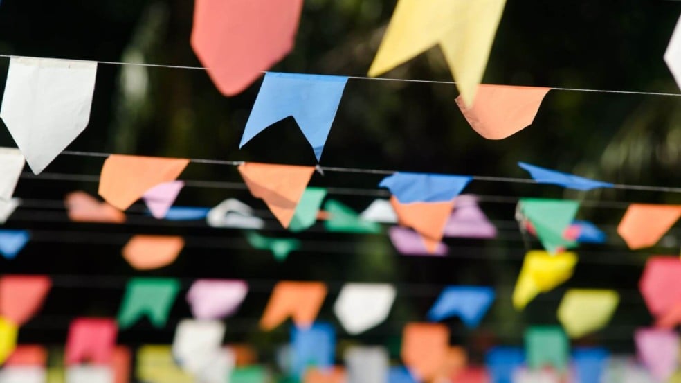Bandeirinhas de Festa Junina