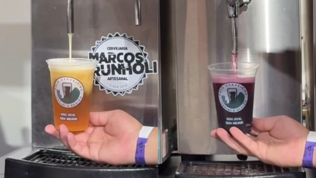 Cervejas da Cervejaria Marcos Brunholi, na Festa da Uva