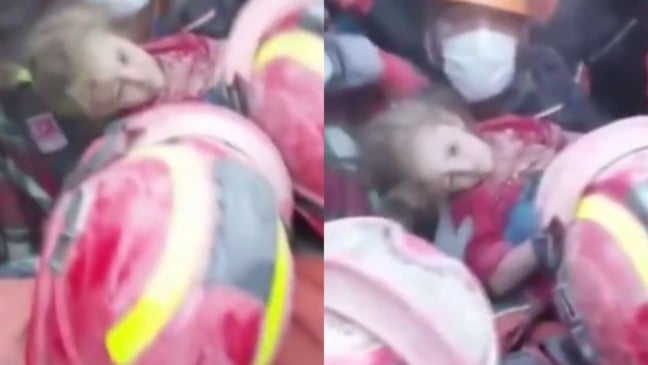 Criança de 3 anos fica 65 horas presa nos escombros do terremoto na Turquia