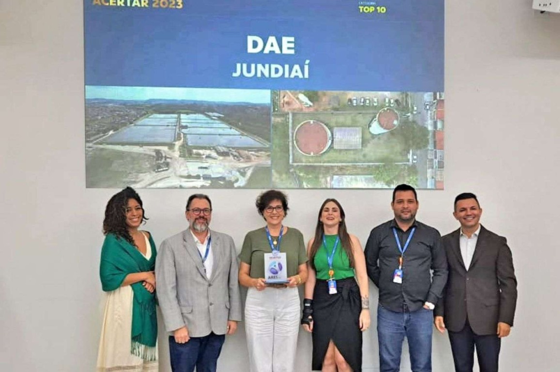 Pelo segundo ano consecutivo, DAE Jundiaí recebe prêmio de Agência Reguladora Pelo segundo ano consecutivo, DAE Jundiaí recebe prêmio de Agência Reguladora