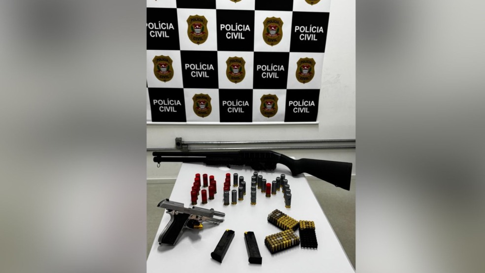 Armas apreendidas pela DDM de Jundiaí