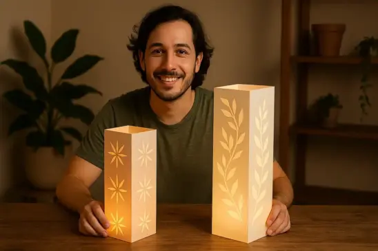 DIY Como fazer luminárias de papel personalizadas e baratas