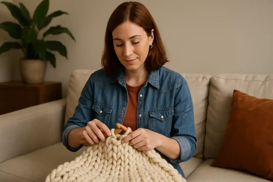 DIY Como fazer uma manta decorativa usando tricô ou crochê DIY Como fazer uma manta decorativa usando tricô ou crochê