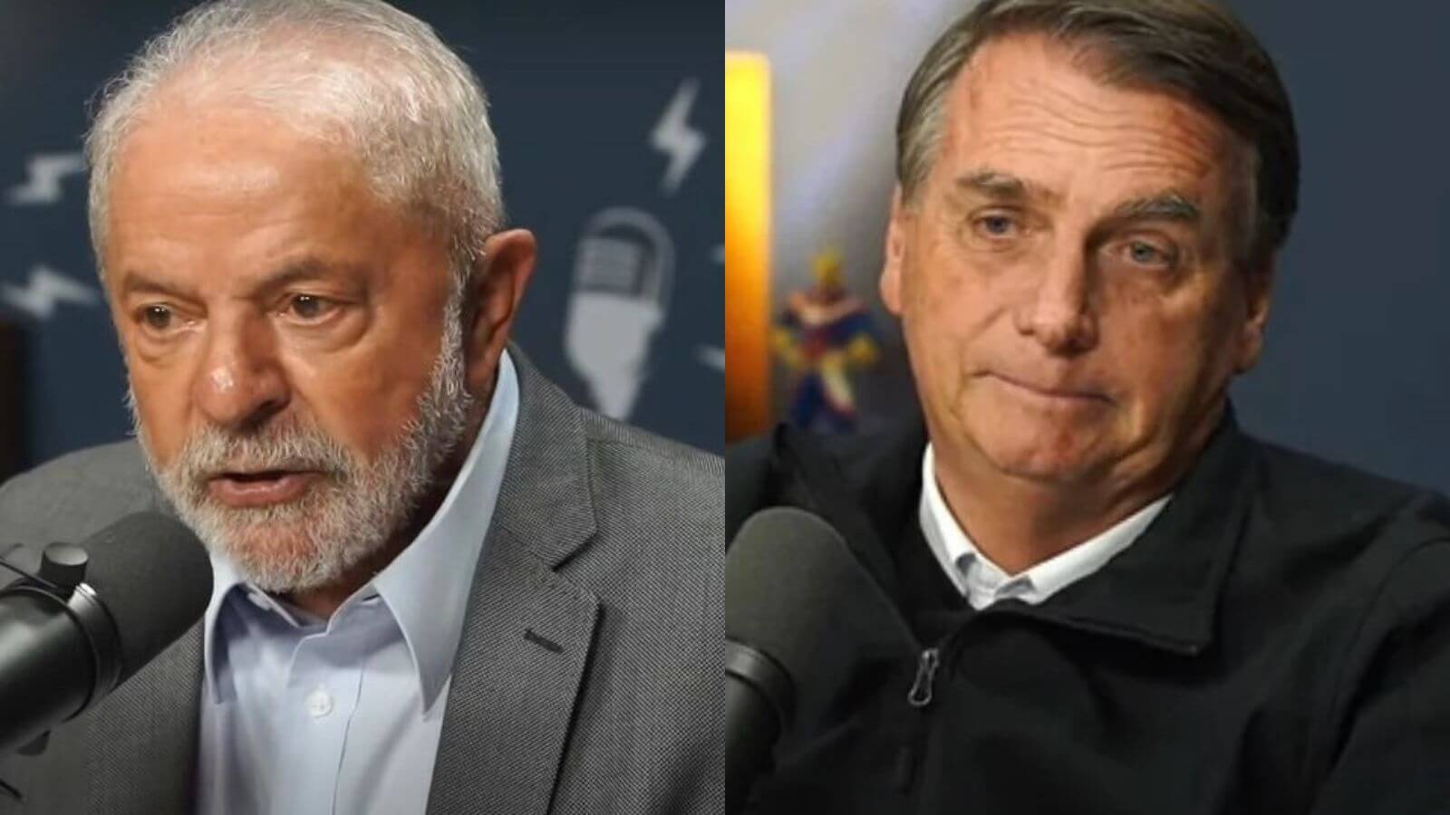 Lula e Bolsonaro em podcast