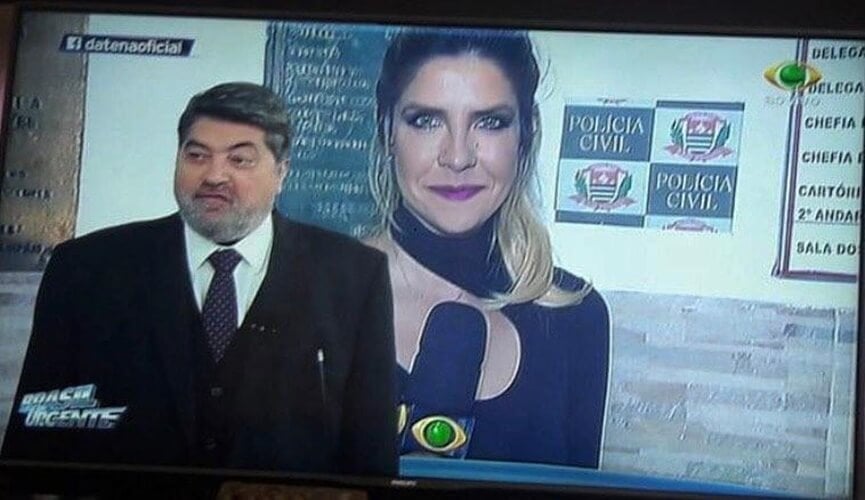 Datena faz homenagem ao vivo a repórter de Jundiaí que se tornou mãe