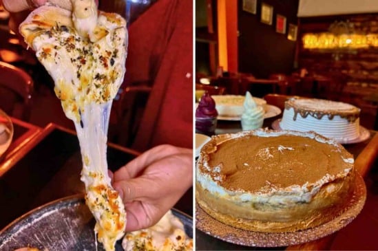 Pizzas e doces da Degustare Belem