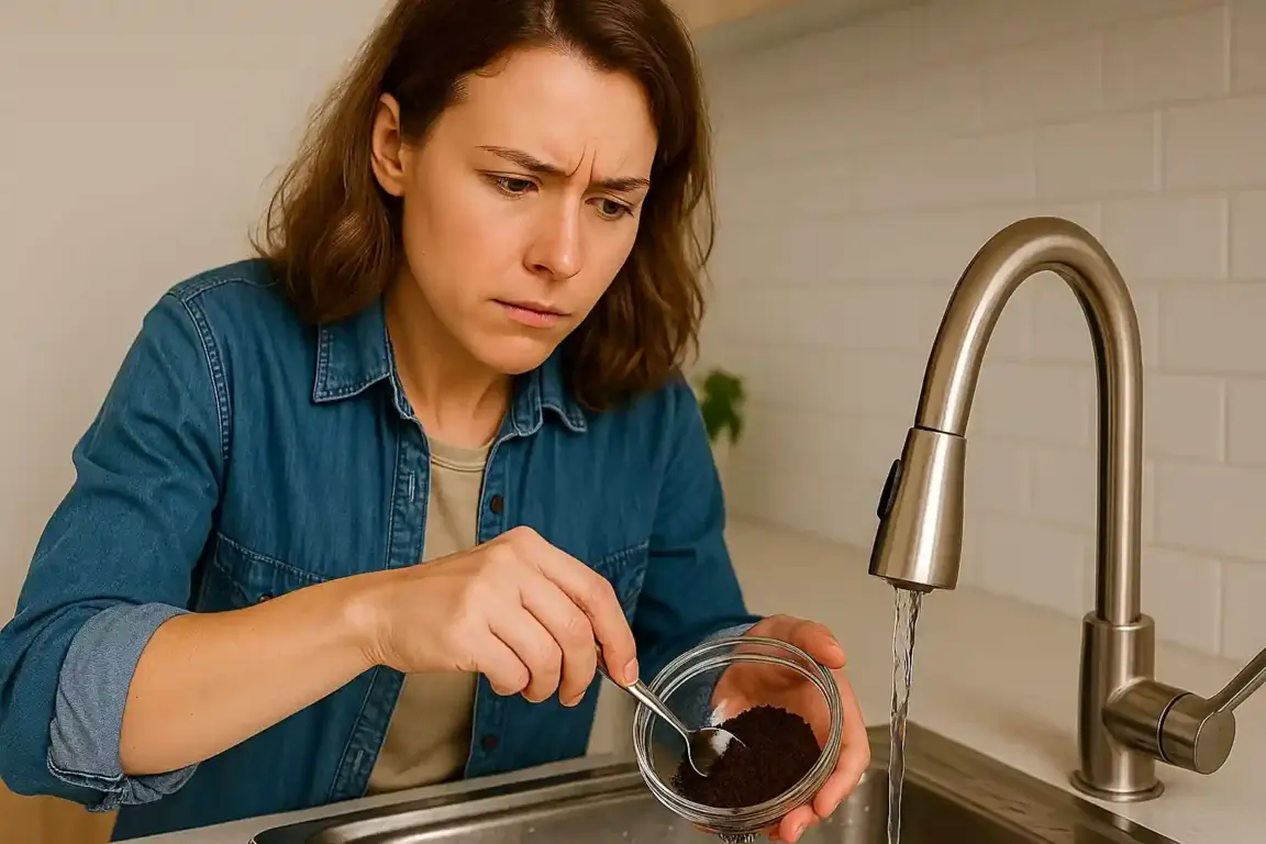 Desentupa o cano com borra de café sem soda cáustica e sem risco