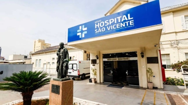 Fachada do Hospital São Vicente.