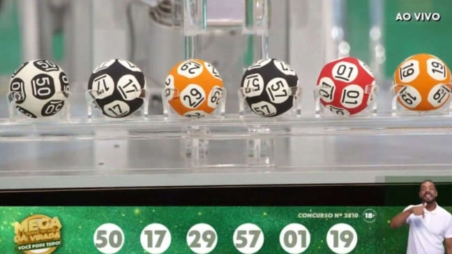 Sorteio da Mega da Virada 2024.