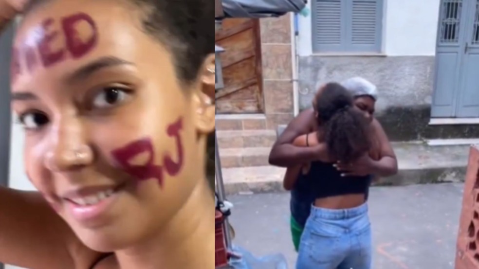 Jovem aprovada em medicina.