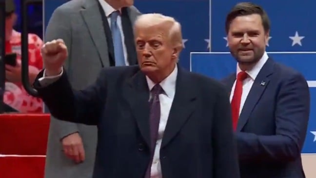 Trump em cerimônia de posse.