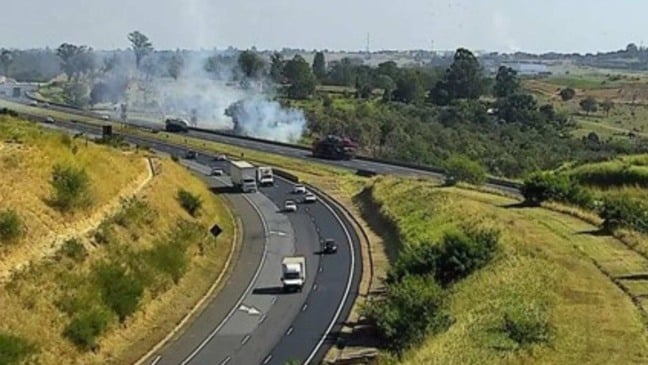 Rodovia administrada pela AutoBAn, que reforça o combate a queimadas.