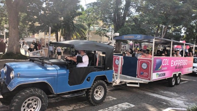 Trenzinho no centro de Jundiaí