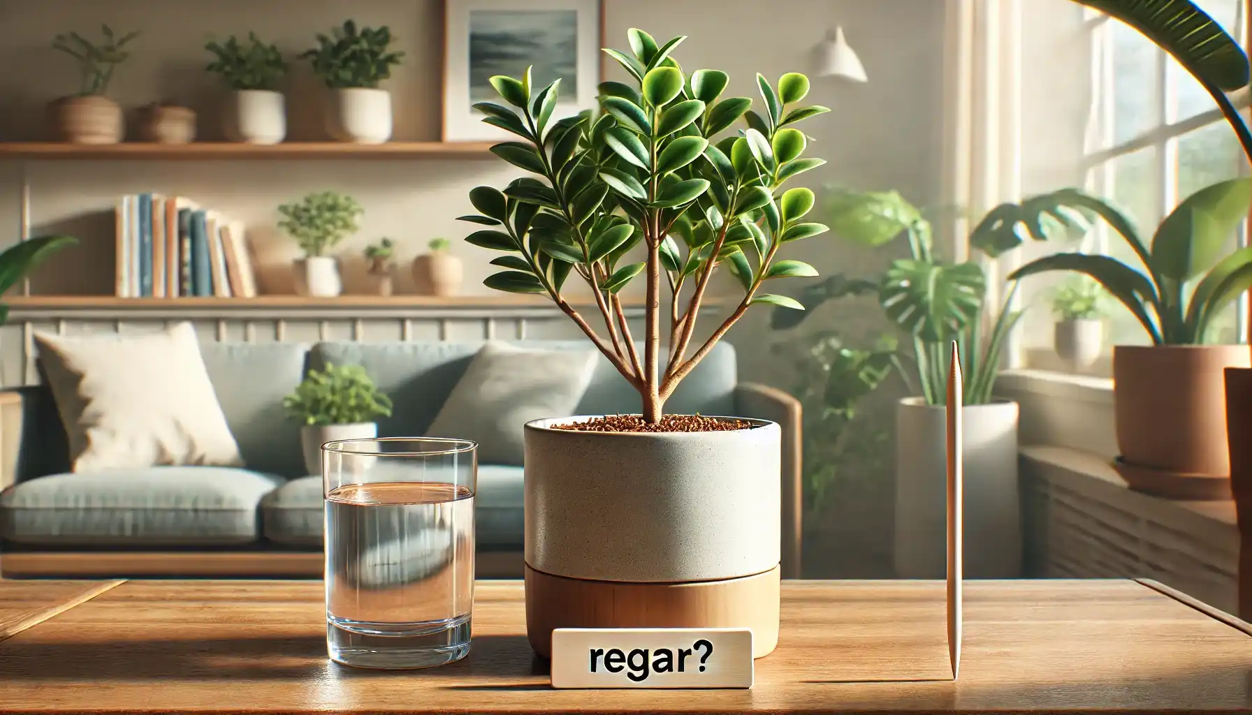 Dica de rega para Zamioculcas Você conhece o truque do palito