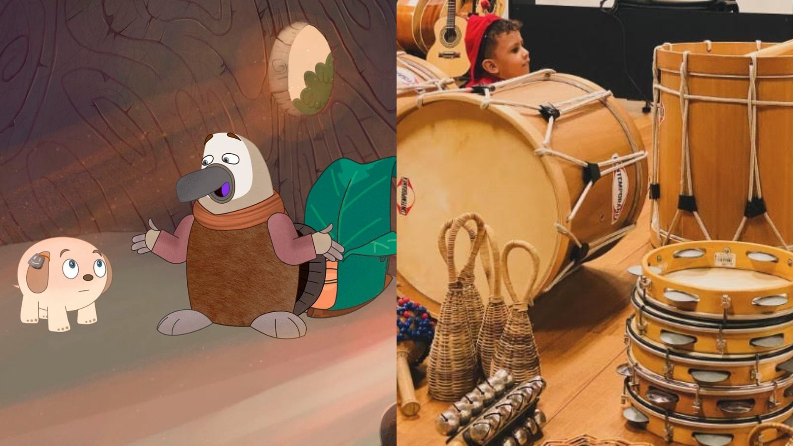 Animação e atividade para bebês