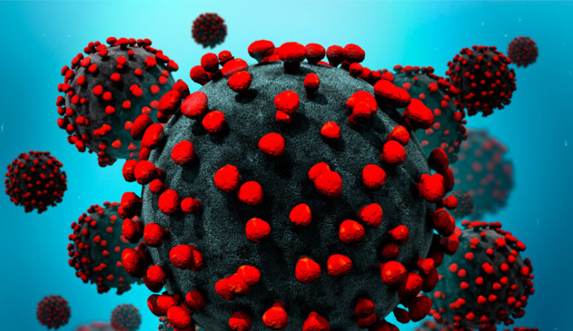 close microscópico do vírus covid-19