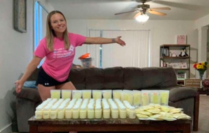 Ela perdeu sua filha e doou mais de 30 litros de leite materno para outros bebês Ela perdeu sua filha e doou mais de 30 litros de leite materno para outros bebês