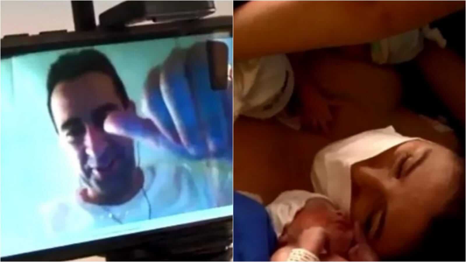 Árbitro acompanha nascimento de filhos trigêmeos por vídeo chamada