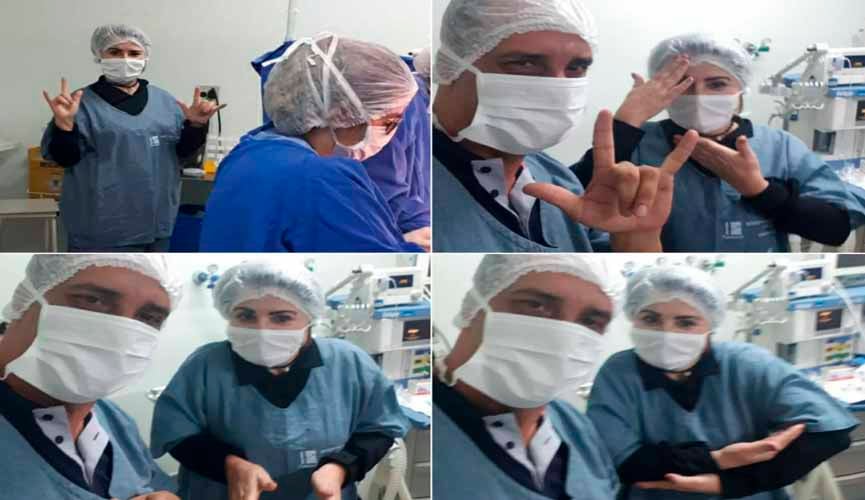 Emocionante - intérprete de Libras traduz parto para pais surdos