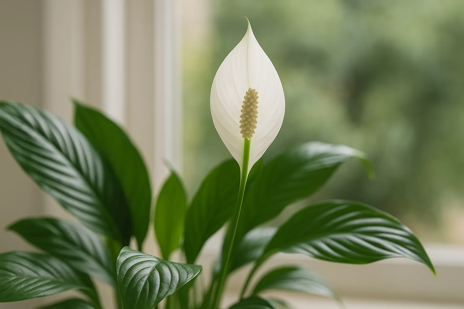 Entenda o significado espiritual do lírio-da-paz e como ele equilibra a energia