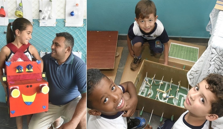 Escola de Jundiaí promove exposição de brinquedos “feitos em casa” pelas famílias