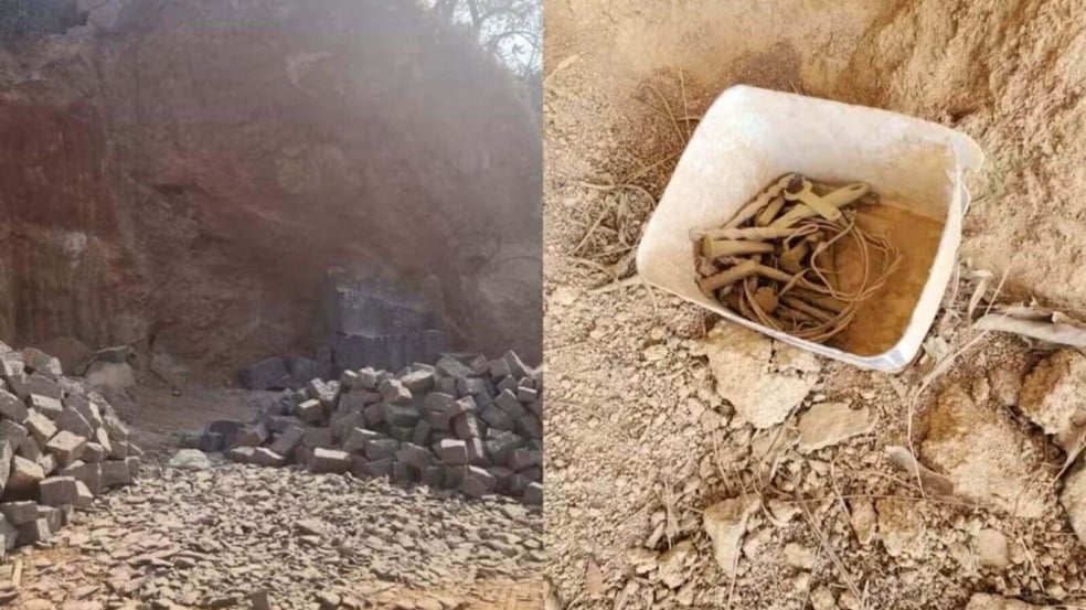 A Polícia Civil informou que os suspeitos foram pegos em flagrante enquanto carregavam as pedras, já fracionadas, em um caminhão em Itupeva A Polícia Civil informou que os suspeitos foram pegos em flagrante enquanto carregavam as pedras, já fracionadas, em um caminhão em Itupeva