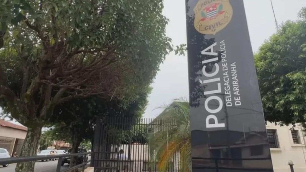Fachada da Delegacia de Ariranha, em São Paulo (Foto: Reprodução)