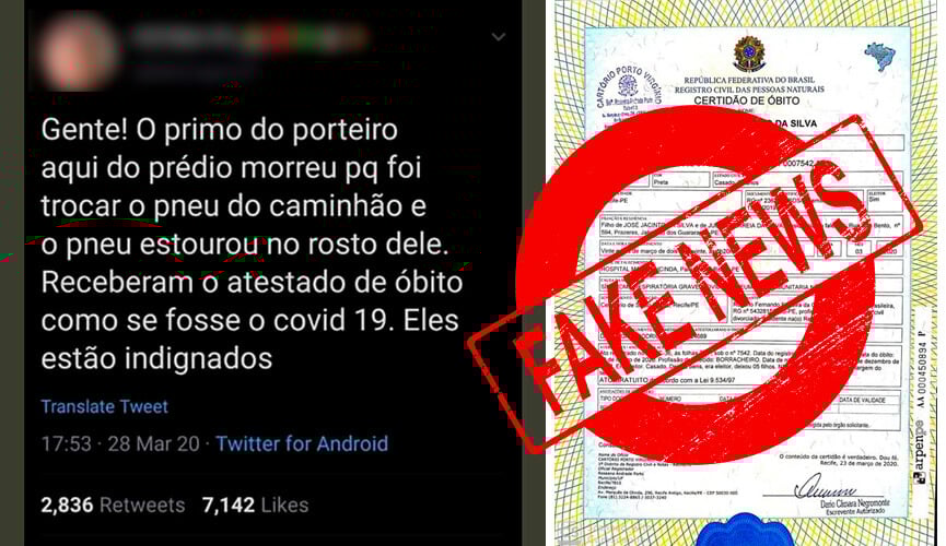 Fake news "do borracheiro" é usada para desacreditar números de coronavírus Fake news "do borracheiro" é usada para desacreditar números de coronavírus
