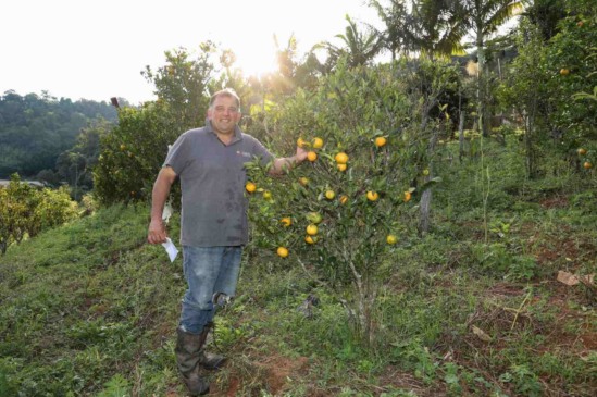 Família Donati produz frutas no bairro da Roseira. Foto: Prefeitura de Jundiaí