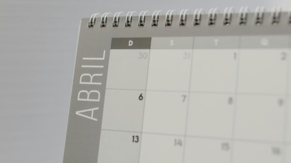 Calendário Abril