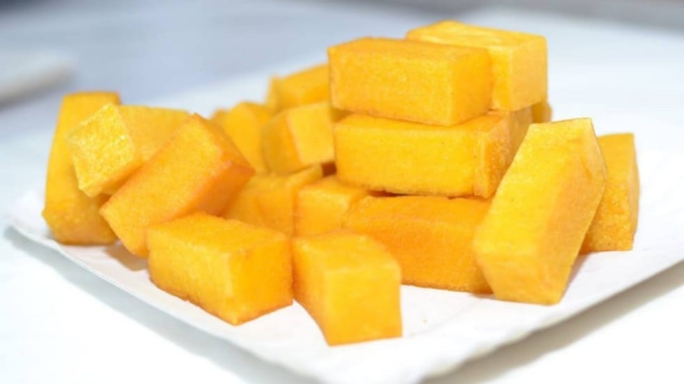 Prato com polenta frita