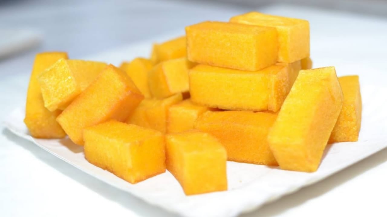 Prato com polenta frita