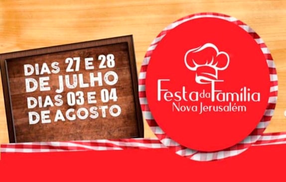 Festa da Família Nova Jerusalém começa no próximo fim de semana