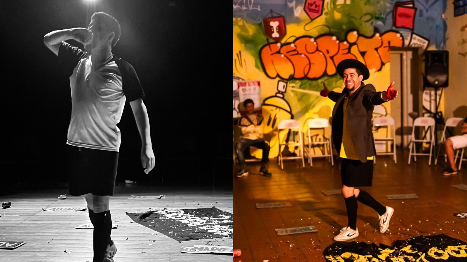 Rodrigo em personagem no espetáculo