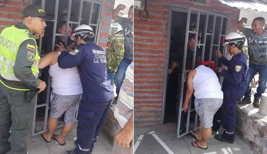 Foi espiar a casa da vizinha e ficou presa