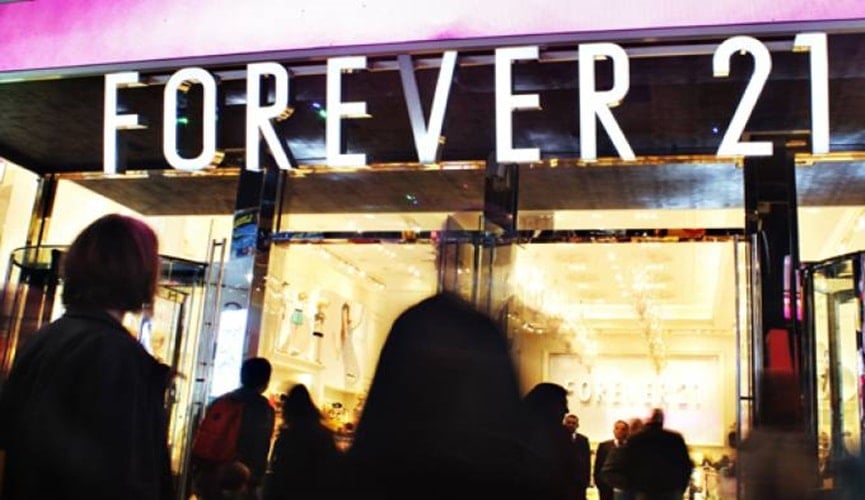 Forever 21 anuncia pedido de falência nos Estados Unidos