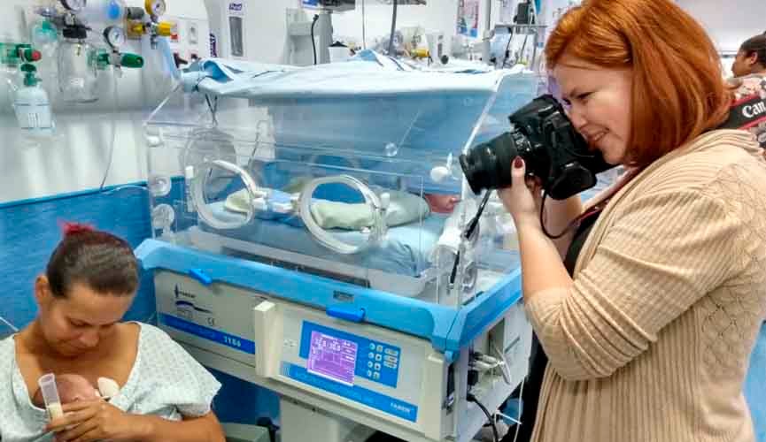 Fotógrafa clica bebês prematuros e doa imagens aos pais em Jundiaí