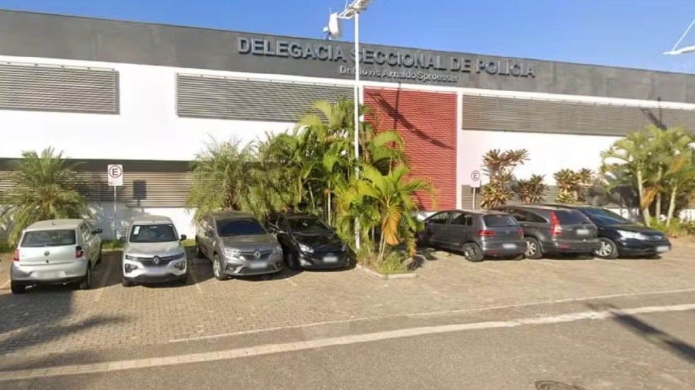 Fachada da delegacia de Jundiaí