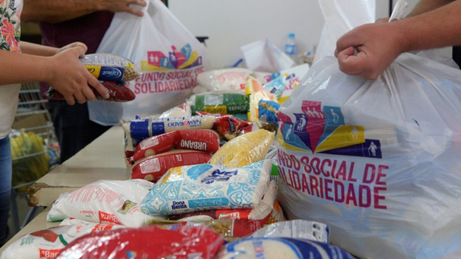 Alimentos arrecadados para o FUNSS Jundiaí