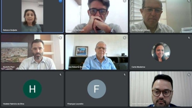 Print de reunião virtual do G-11.