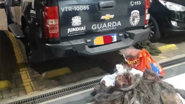 Apreensão de fios de cobre em Jundiaí