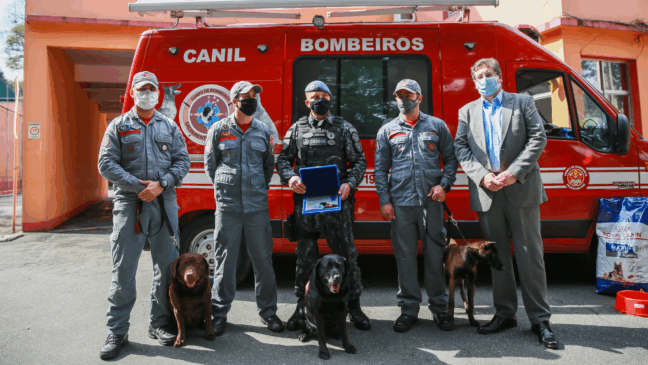 Cachorro que atuou em Brumadinho se aposenta do Corpo de Bombeiros