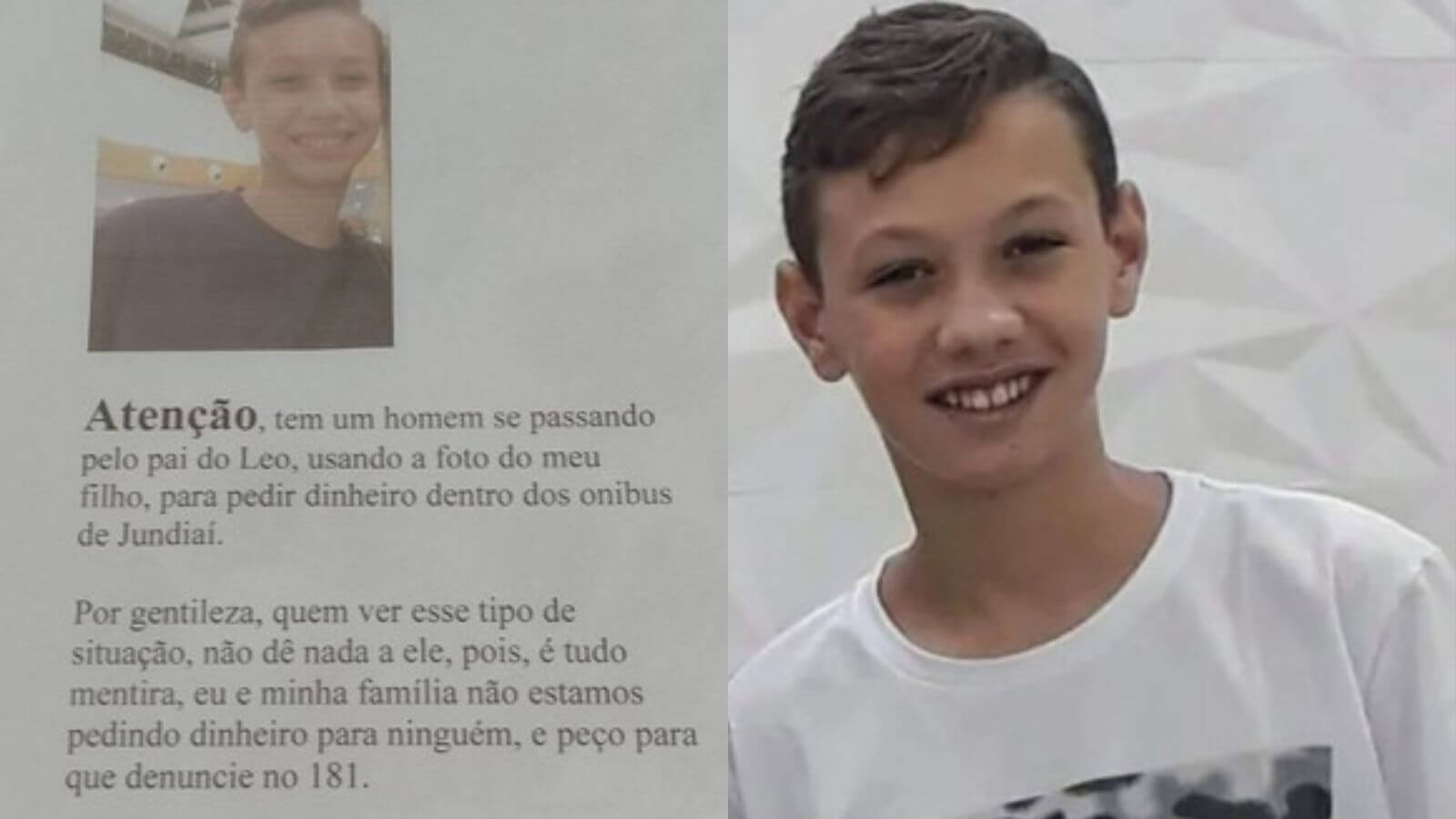 Golpista usa foto de adolescente que morreu em Jundiaí para pedir dinheiro em ônibus
