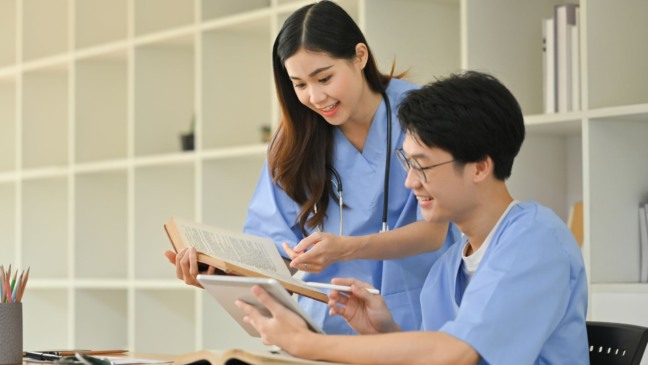 Estagiários na área da saúde