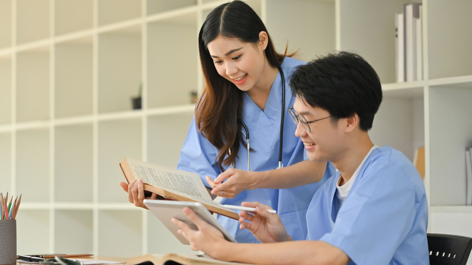 Estagiários na área da saúde